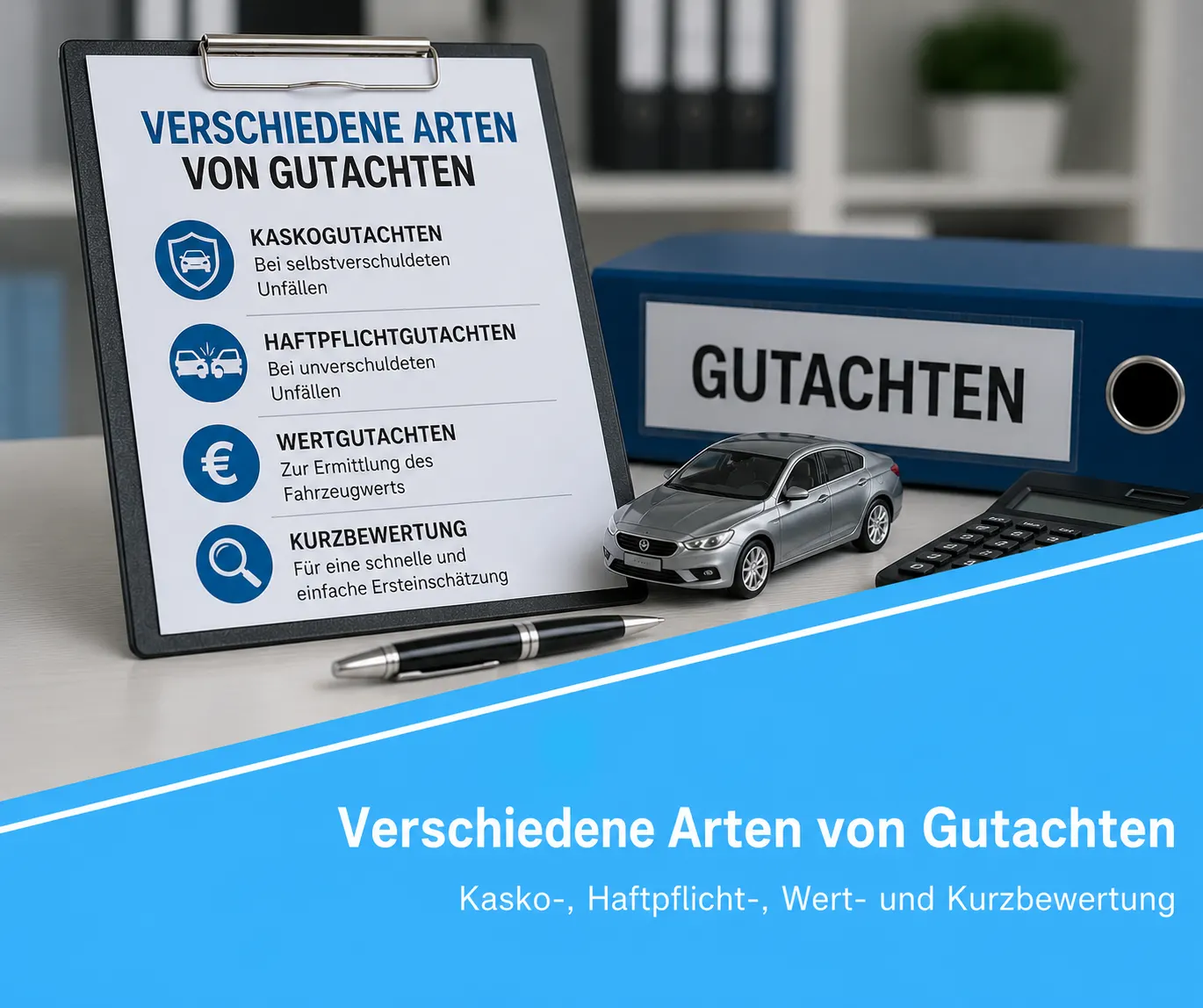 Verschiedene Arten von Gutachten